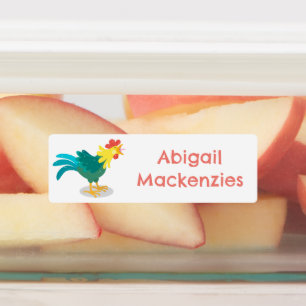 Cute funny crowing rooster cartoon personalised