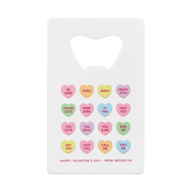 Cute funny custom conversation hearts Valentine's (Front)