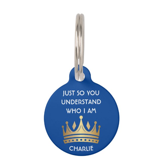 Cute Funny Custom Personalised Name  Pet Tag (Front)