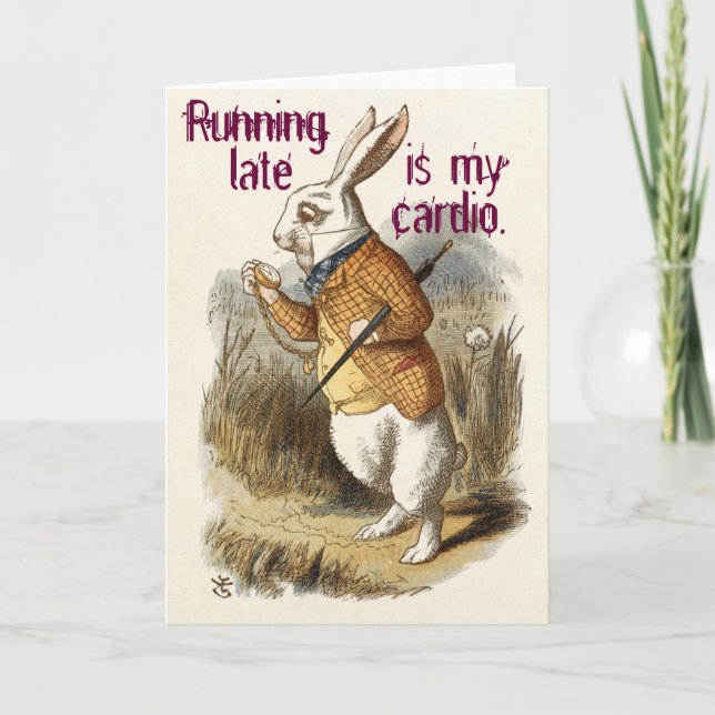 Cute Funny CUSTOMIZABLE Blank White Rabbit Card (Front)