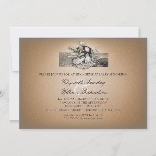 cute funny design engagement party invitations (Front)