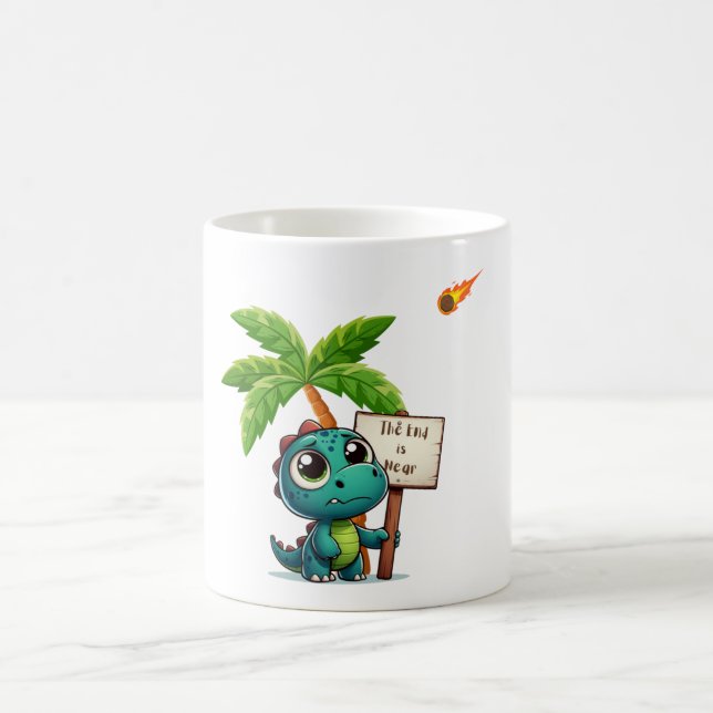 cute, funny dinosaur coffee mug (Center)