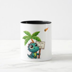 cute, funny dinosaur mug