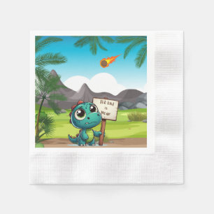 cute, funny dinosaur napkin