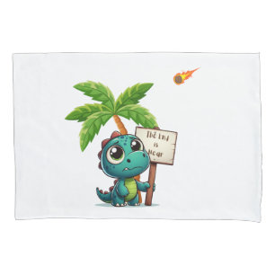 cute, funny dinosaur pillowcase