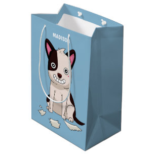 Cute  & Funny Dog custom name & colour gift bag