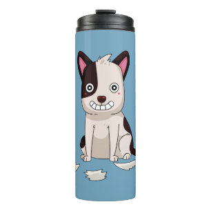 Cute & Funny Dog custom name, text & colour Thermal Tumbler