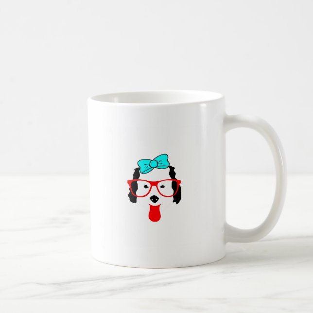 Cute Funny Dog Head Drawing Coffee Mug (Right)