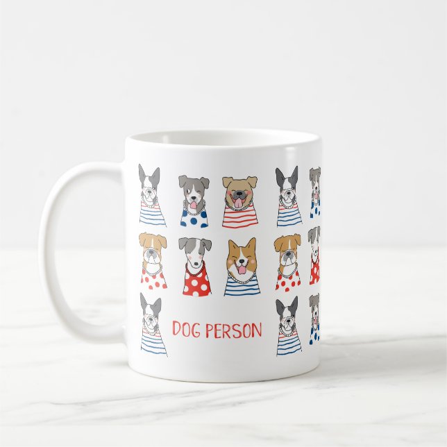 Cute Funny Dog Person Quote Coffee Mug (Left)