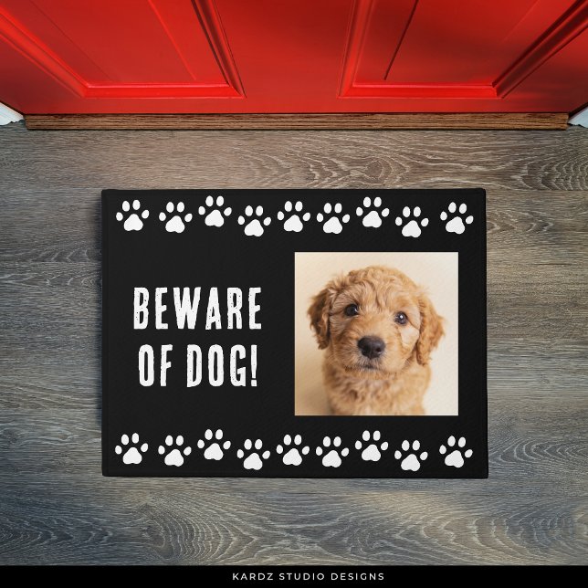 Cute Funny Dog Welcome Doormat (Personalize with your own photo and choose a size.)