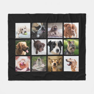 Cute & Funny Dogs Photo Collage fleece blanket