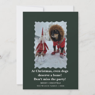 Cute Funny Dogs Saying Christmas Holiday Card 