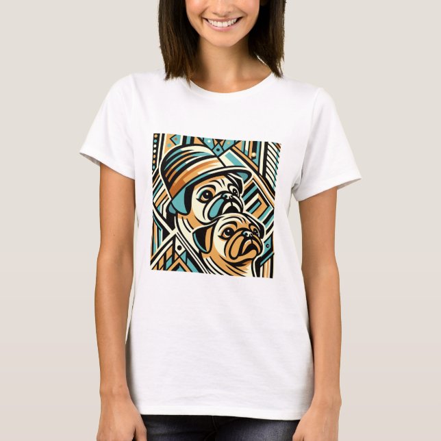 Cute funny dogs women's tshirt (Front)