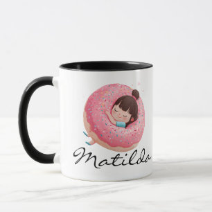 Cute funny doughnut mug