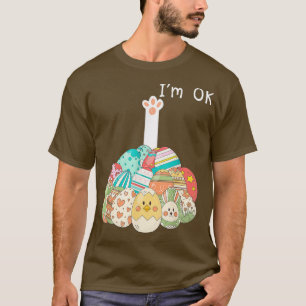 Cute Funny Easter Bunny Rabbit In Egg Im Ok  T-Shirt