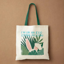 Cute Funny Easter Bunny Tote Bag