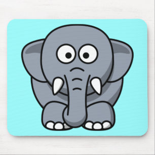 Cute Funny Elephant Mouse Mat
