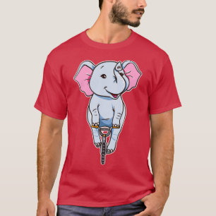 Cute Funny Elephant Riding A Bike T-Shirt