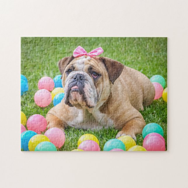 Cute Funny English Bulldog  Jigsaw Puzzle (Horizontal)