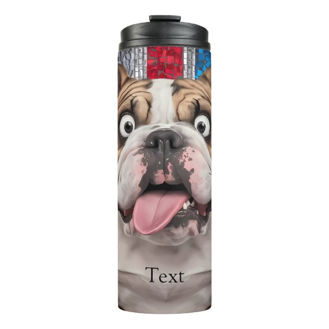 Cute Funny English BullDog Thermal Tumbler (Front)