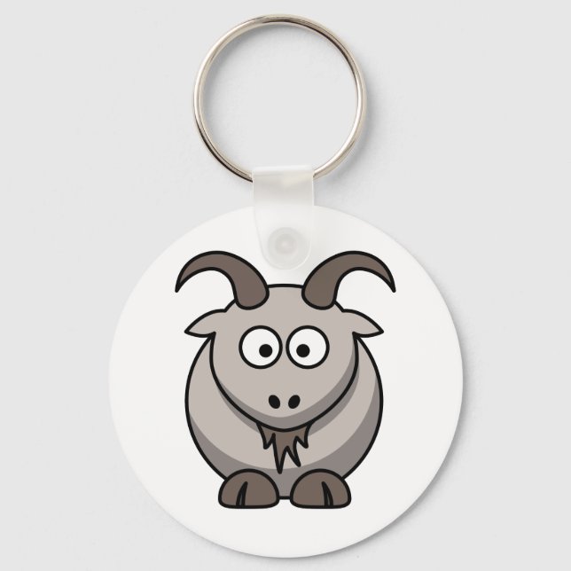 Cute Funny Farm Yard Goat    Key Ring (Front)
