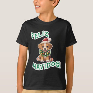 Cute Funny Feliz Navidad Navidog Dog Lover Christm T-Shirt