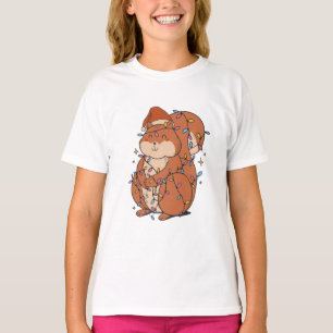 Cute Funny Festive Christmas Squirrel T-Shirt
