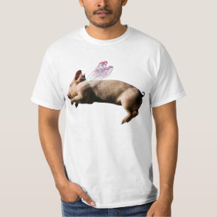 Cute funny flying pig tees