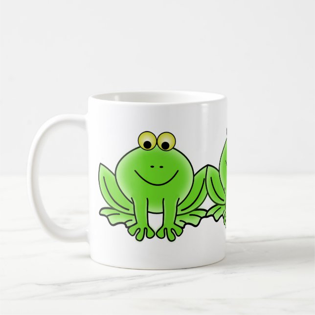 Cute Funny Frog Coffee Mug (Left)