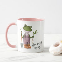 Cute Funny Frog Gardening Personalised Name