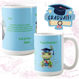 Cute Funny Frog Photo Message Graduation Gift Coffee Mug