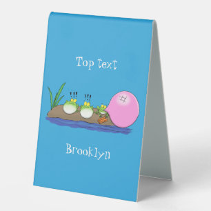 Cute funny frogs bubblegum cartoon illustration