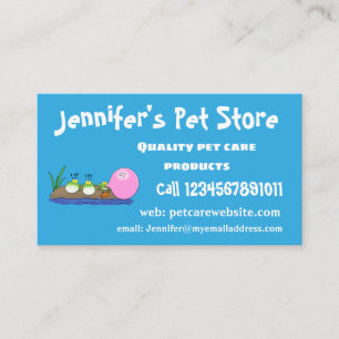 Cute funny frogs bubblegum cartoon illustration business card