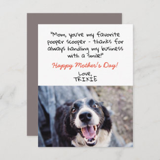 Cute Funny from the Dog Mothers Day Card