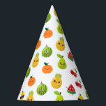 Cute Funny Fruit Birthday Paper Party Hats<br><div class="desc">Get ready for a fresh celebration! This fruit-themed birthday paper hats is bursting with juicy colours and playful charm — perfect for your little one’s big day. Featuring adorable illustrations of smiling strawberries, zesty lemons and more, this sets the tone for a fresh and fun party. With bright, kid-friendly design...</div>