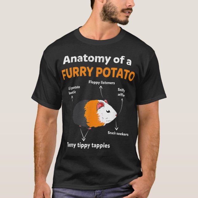 Cute Funny Furry Potato Pet Guinea Pig Owner Gift  T-Shirt (Front)