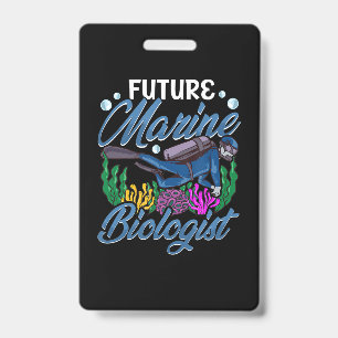 Cute & Funny Future Marine Biologist Biology ID Badge