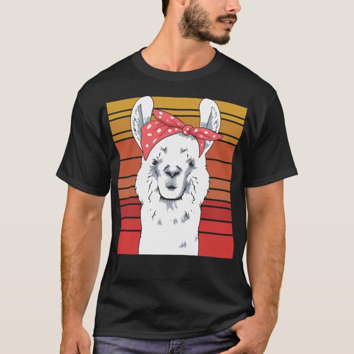 Cute Funny Gangster Bandanna Llama Thug Lama T-Shirt | Zazzle.co.uk