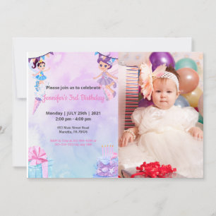 Cute Funny   Girls Photo Birthday Invitation