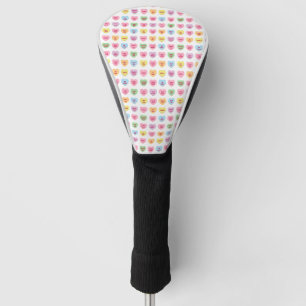 Cute funny girly tiny conversation candy hearts golf head cover