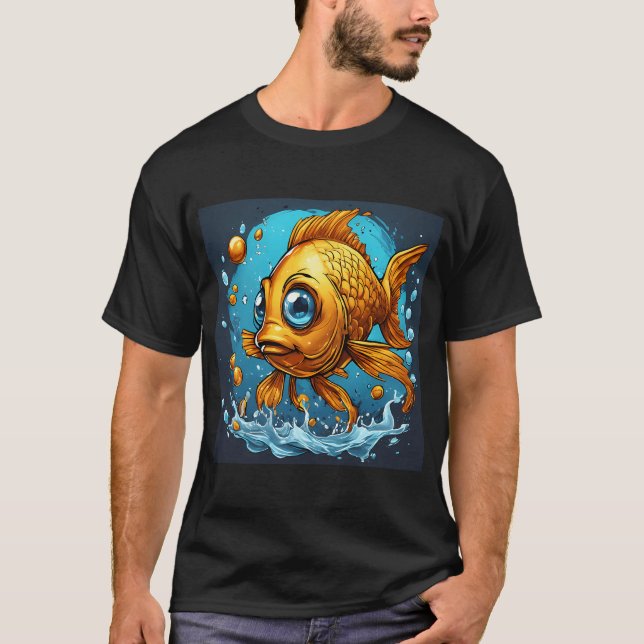 Cute Funny Goldfish T-Shirt (Front)
