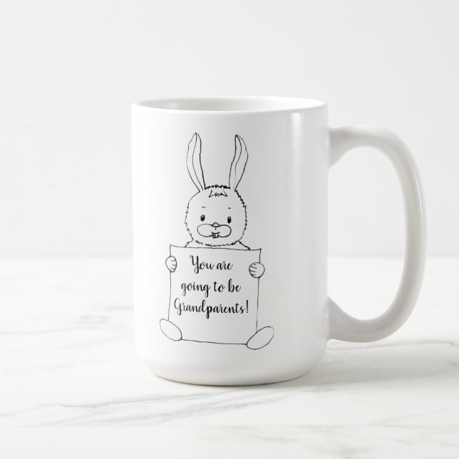 Cute Funny Grandparents Announcement Coffee Mug (Right)