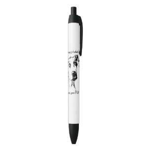 Cute Funny Great Dane Dog Quote  Spoiled Pet Black Ink Pen