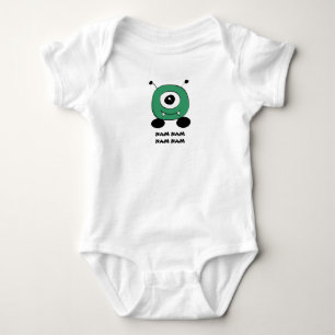 Cute Funny Green Alien Baby Bodysuit