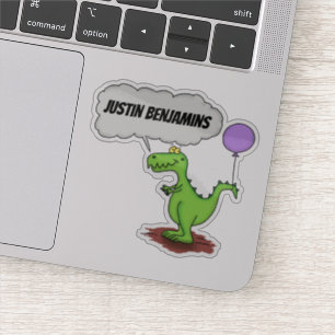 Cute, funny green dragon with smoke cartoon