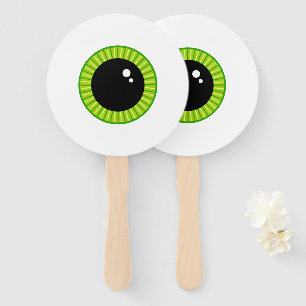Cute Funny Green Eyeball Hand Fan