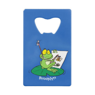 Cute funny green frog cartoon illustration