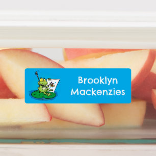 Cute funny green frog cartoon personalised 