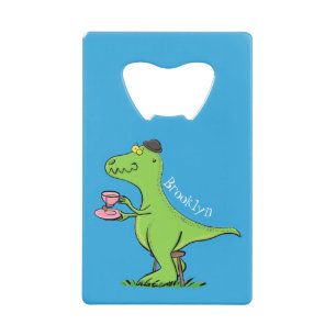Cute funny green t rex dinosaur cartoon