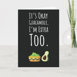 Cute Funny Guacamole Cards Guac Humour Avocado 